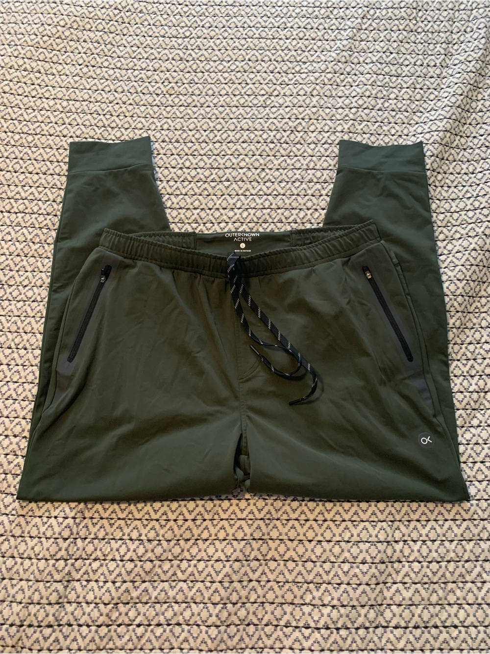 Outerknown Mens Olive Green Active Jogger Pants